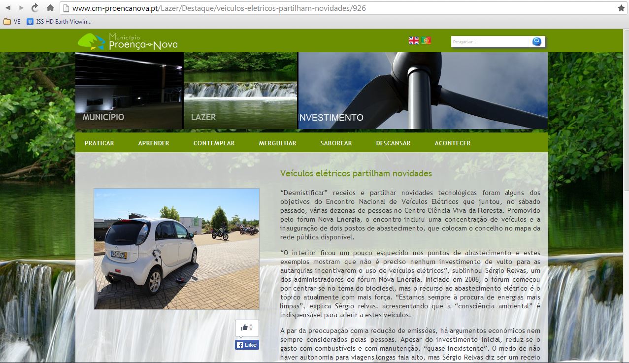 1.º Encontro Nacional de Veículos Elétricos, Proença-a-Nova 2013
