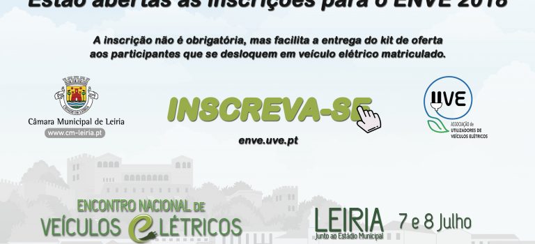 Inscrições abertas para o ENVE 2018 Inscrições abertas para o ENVE 2018