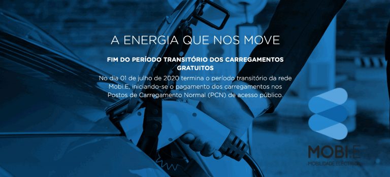 Fim do período transitório dos carregamentos gratuitos na rede PCN