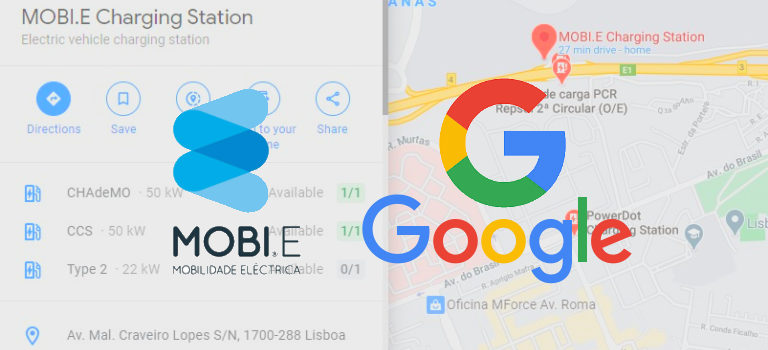 Rede de carregamento com informação nos serviços Google