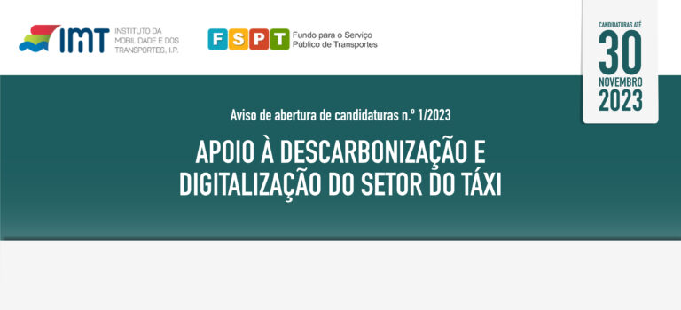 Candidaturas abertas para Apoio à Descarbonização e Digitalização do sector do Táxi